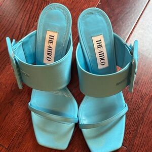 The Attico Sky Blue Strap Heels